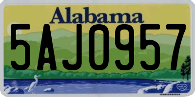AL license plate 5AJ0957