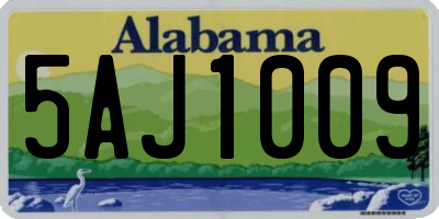 AL license plate 5AJ1009