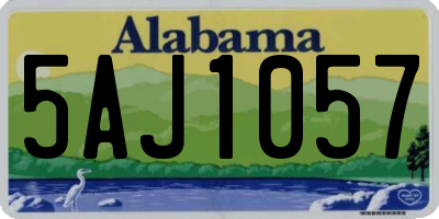 AL license plate 5AJ1057