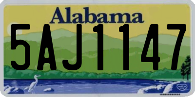 AL license plate 5AJ1147
