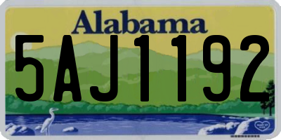 AL license plate 5AJ1192
