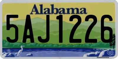AL license plate 5AJ1226