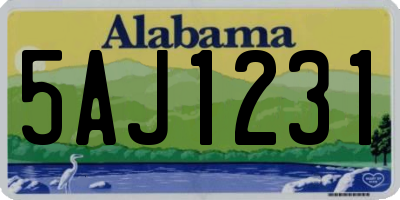 AL license plate 5AJ1231