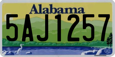 AL license plate 5AJ1257