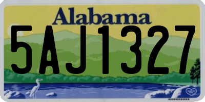 AL license plate 5AJ1327