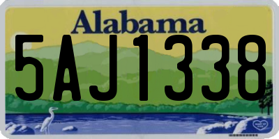 AL license plate 5AJ1338