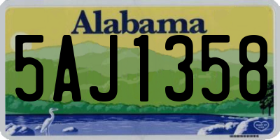 AL license plate 5AJ1358