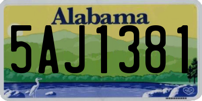 AL license plate 5AJ1381