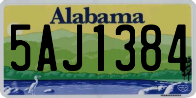 AL license plate 5AJ1384