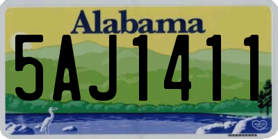 AL license plate 5AJ1411