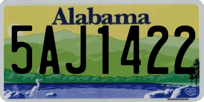 AL license plate 5AJ1422