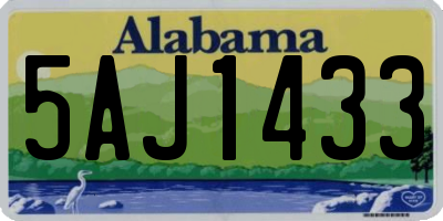 AL license plate 5AJ1433