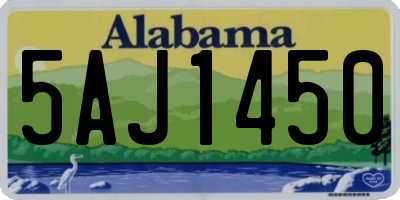 AL license plate 5AJ1450
