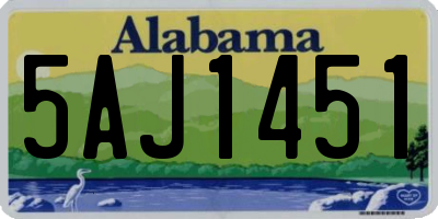 AL license plate 5AJ1451