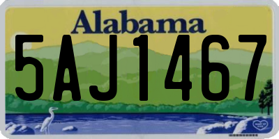 AL license plate 5AJ1467