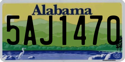 AL license plate 5AJ1470