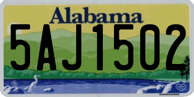 AL license plate 5AJ1502