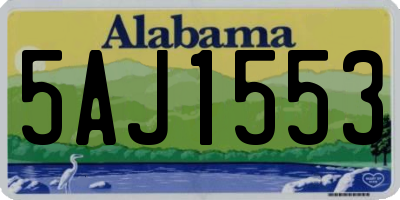 AL license plate 5AJ1553