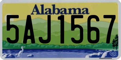 AL license plate 5AJ1567