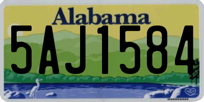 AL license plate 5AJ1584