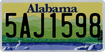 AL license plate 5AJ1598