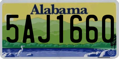 AL license plate 5AJ1660