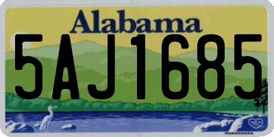 AL license plate 5AJ1685
