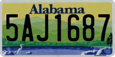 AL license plate 5AJ1687