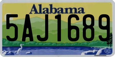 AL license plate 5AJ1689
