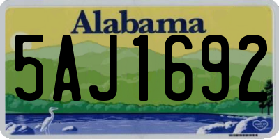 AL license plate 5AJ1692
