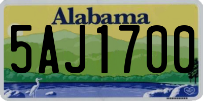 AL license plate 5AJ1700