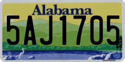 AL license plate 5AJ1705