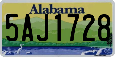 AL license plate 5AJ1728