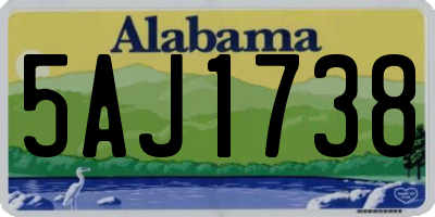 AL license plate 5AJ1738