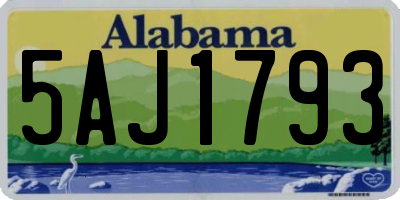 AL license plate 5AJ1793