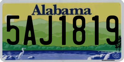 AL license plate 5AJ1819
