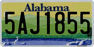 AL license plate 5AJ1855
