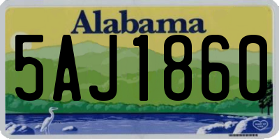 AL license plate 5AJ1860