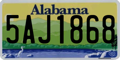 AL license plate 5AJ1868