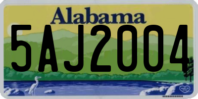 AL license plate 5AJ2004