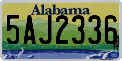 AL license plate 5AJ2336