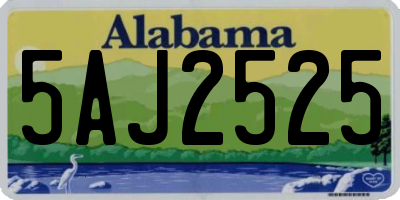 AL license plate 5AJ2525