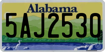 AL license plate 5AJ2530