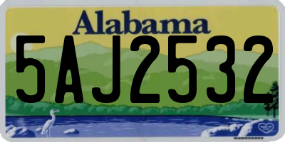 AL license plate 5AJ2532