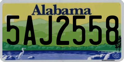AL license plate 5AJ2558