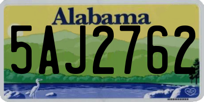 AL license plate 5AJ2762