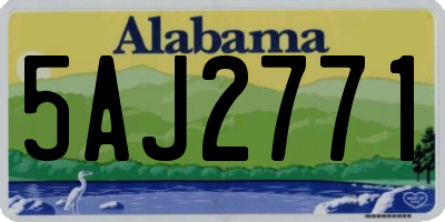 AL license plate 5AJ2771