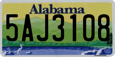 AL license plate 5AJ3108