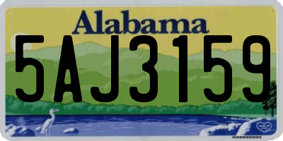 AL license plate 5AJ3159