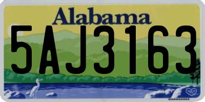 AL license plate 5AJ3163